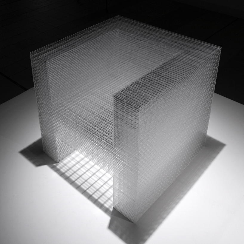 chair collection by junpei tamaki is made with 2450 acrylic sticks