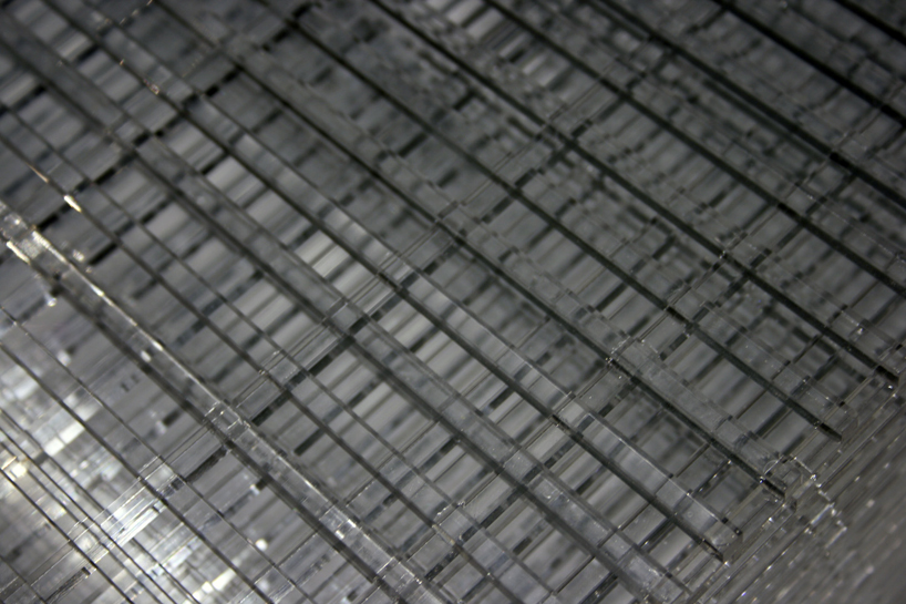chair collection by junpei tamaki is made with 2450 acrylic sticks