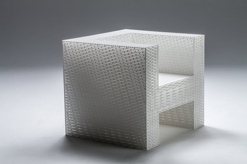 chair collection by junpei tamaki is made with 2450 acrylic sticks