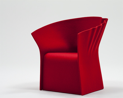 junpei tamaki's chair drapes like a japanese dress