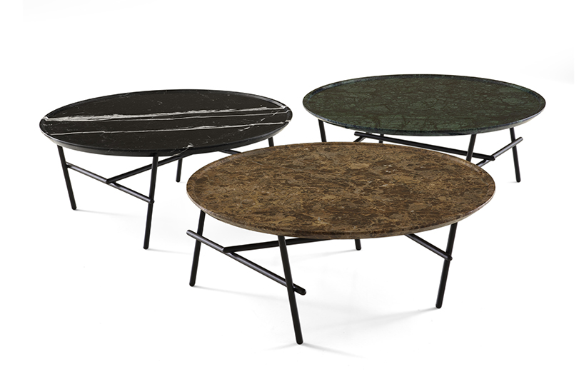 junpei and iori tamaki design a table with 'dancing' legs for ligne roset yuragi table designboom