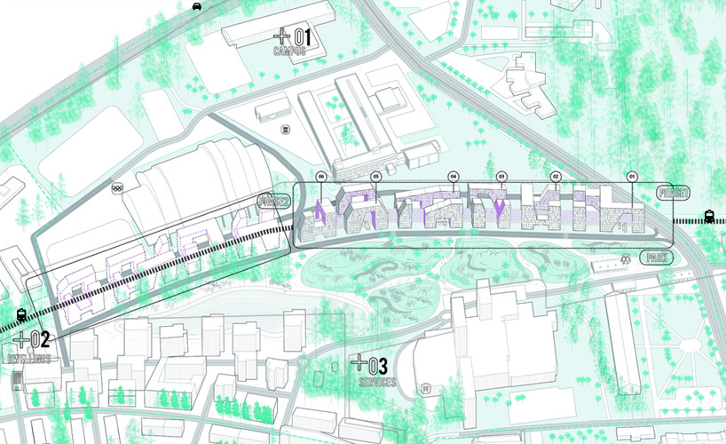 ooiio architecture connects kupio in development over railway