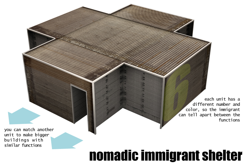 inhabitable estudio provides safe nomadic immigrant shelter