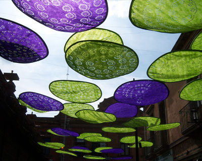 passage, paper lights intervention by ivan juarez of x studio