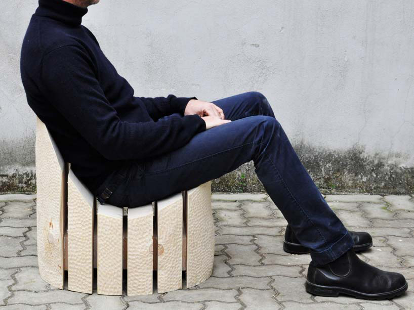 reclaimed trunk chair by cristiano mino