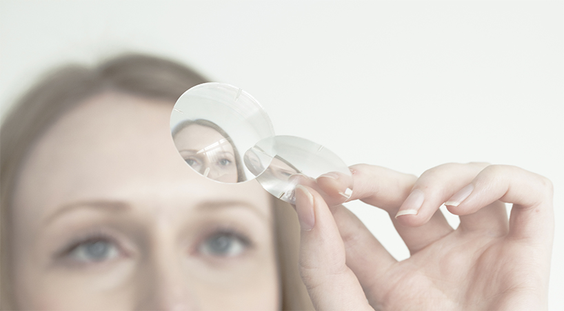 yuji okitsu combines an array of lenses into reflective 3D forms