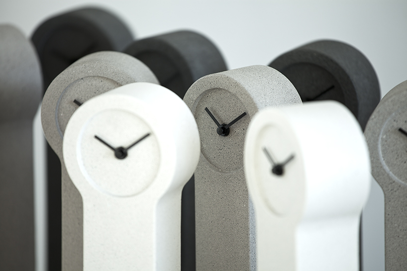 johan forsberg constructs grandfather clocks using concrete