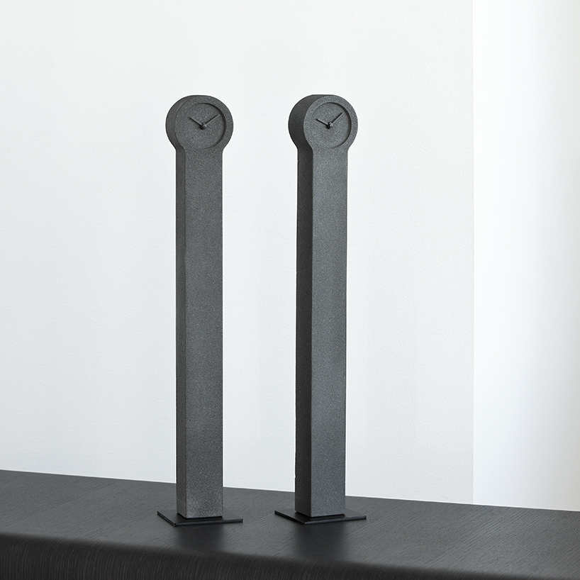 johan forsberg constructs grandfather clocks using concrete