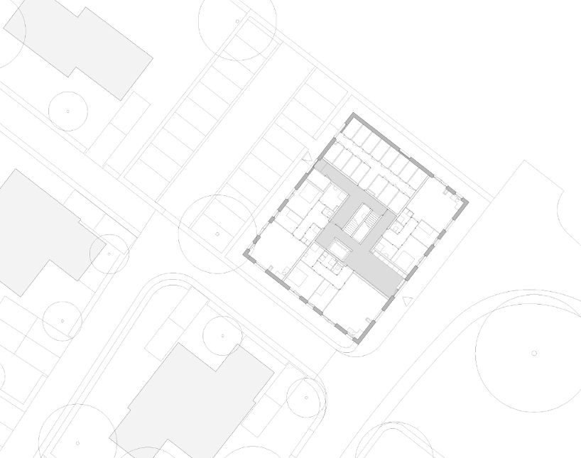 casanova hernandez architects frames twin housing blocks