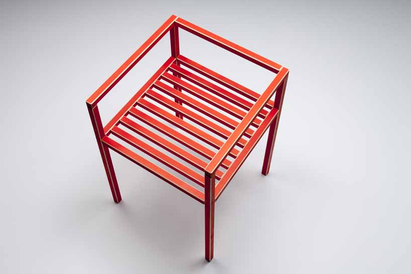 keisuke fujiwara: beveled edge chair + side table