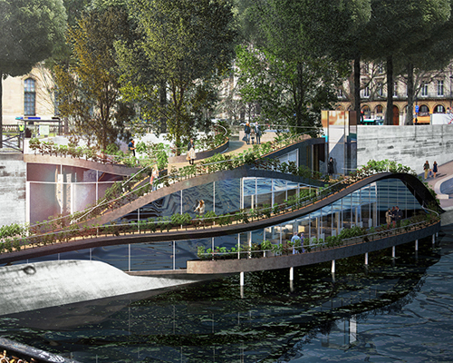 paul fraillon imagines champagne bar in paris along the river seine