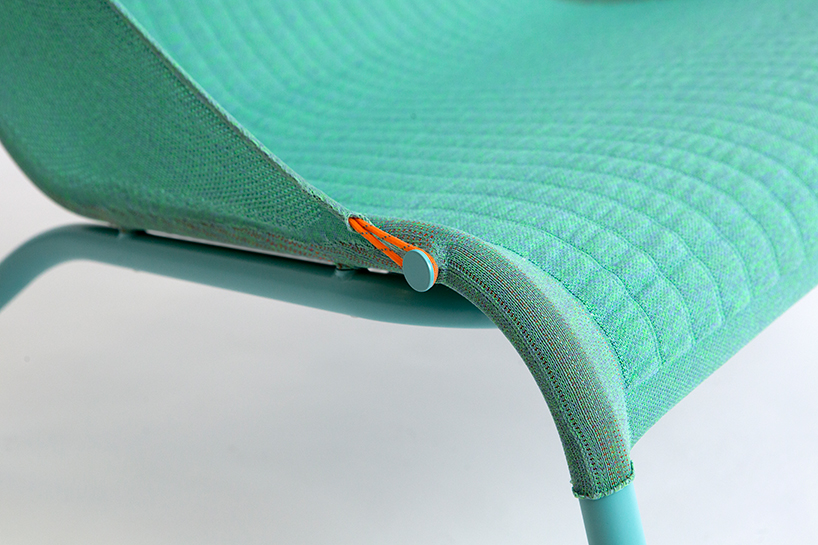 benjamin hubert's TENT chair for moroso integrates 3D knitting technology