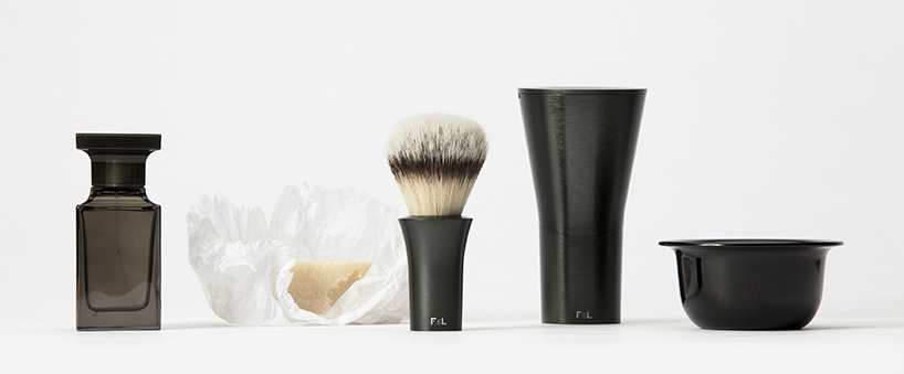 benjamin hubert's shaving brush set for follicle & limb taps into traditional male grooming