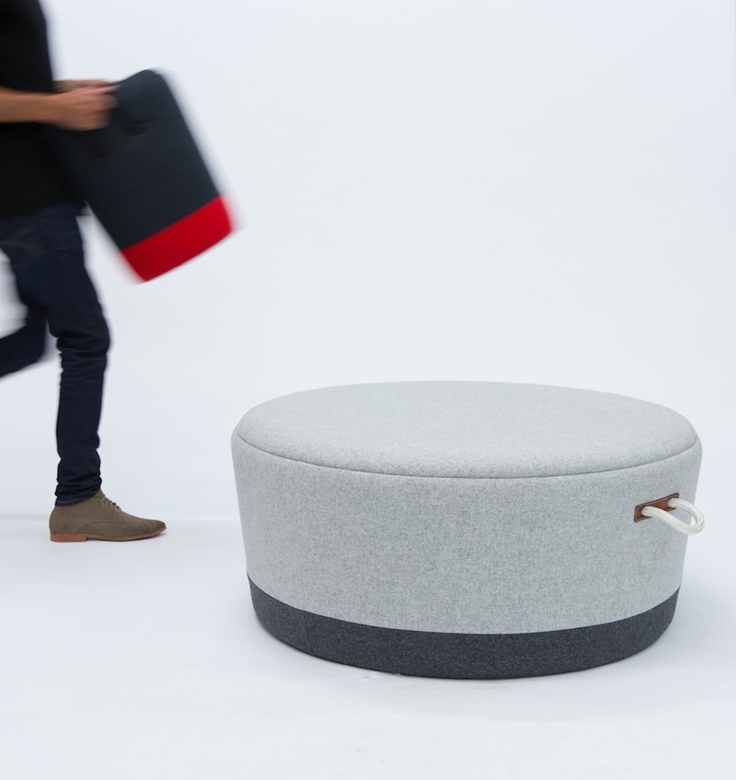 tim webber design duffel stool & ottoman detailed after luggage