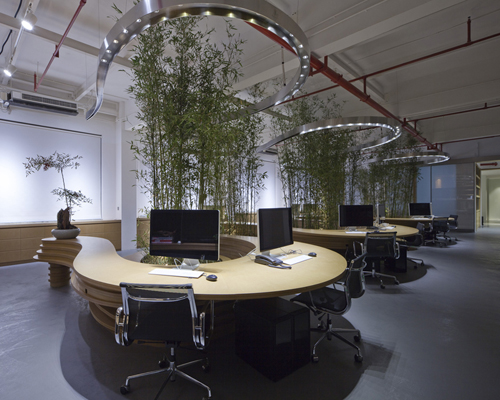 JW associates plants bamboo office interior in shanghai