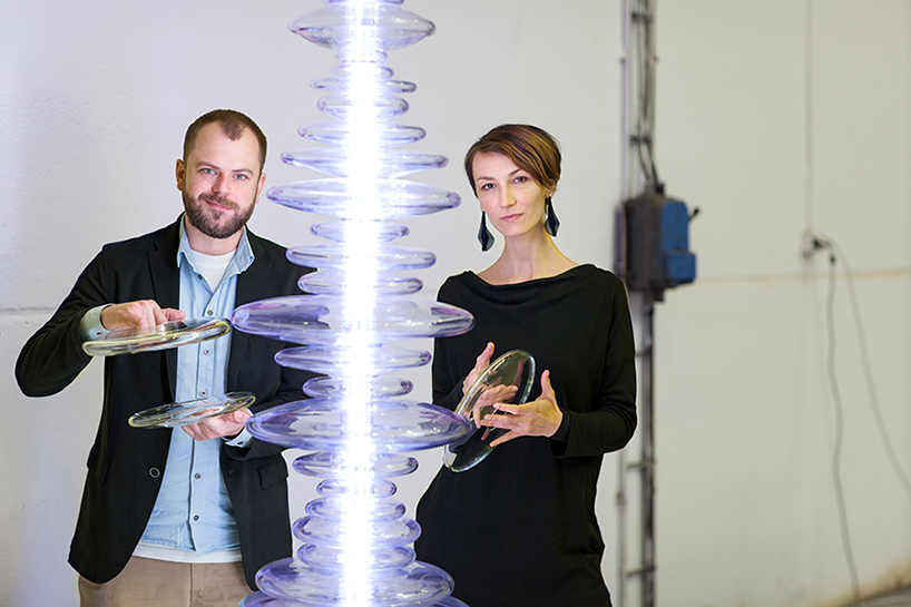 boadesign studio records sound collection in crystal glass for preciosa lighting