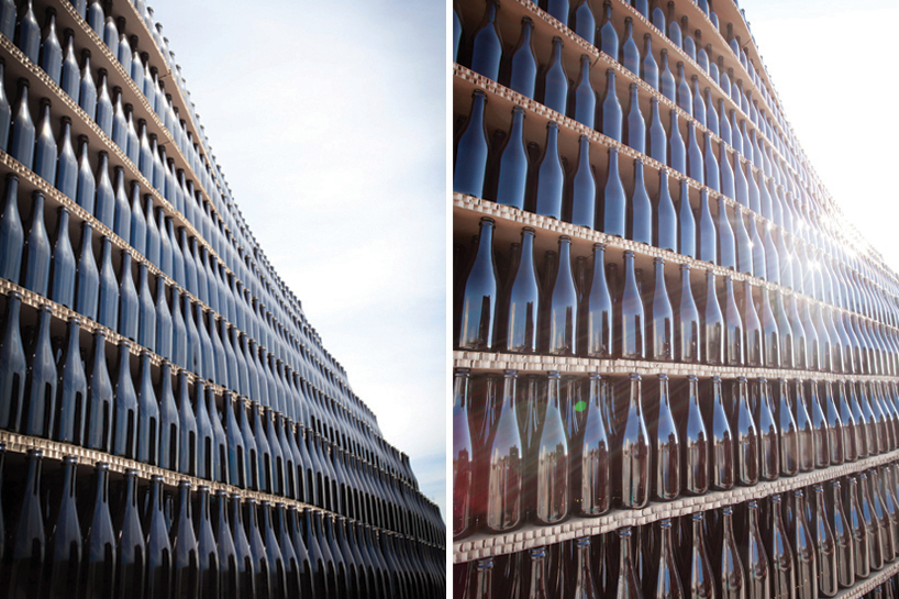 fahr0213's 50,000 glass bottles entranceway for figueira da foz festival