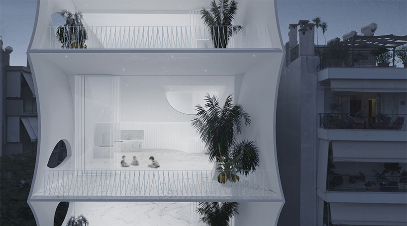 314 architecture studio sculpts lightweight residential tower on the south coast of athens
