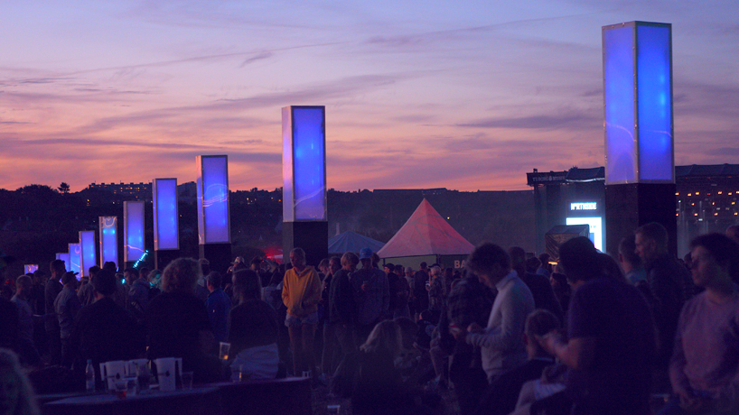 kollision designs an interactive lighting installation for danish northside festival