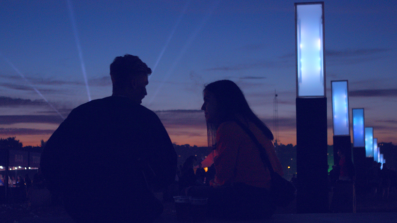 kollision designs an interactive lighting installation for danish northside festival