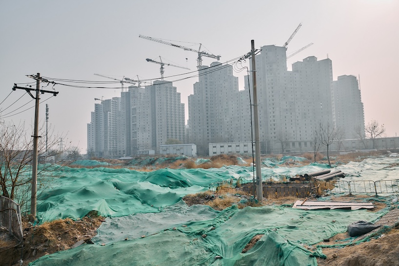 manuel alvarez diestro's photo series reimagines urban expansion through fabric landscapes