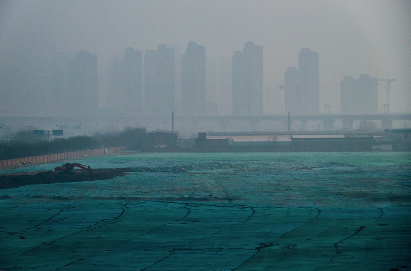 manuel alvarez diestro's photo series reimagines urban expansion through fabric landscapes