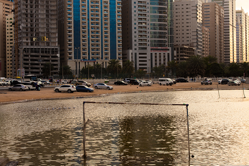 manuel álvarez diestro turns football goalposts into architectural observation frames