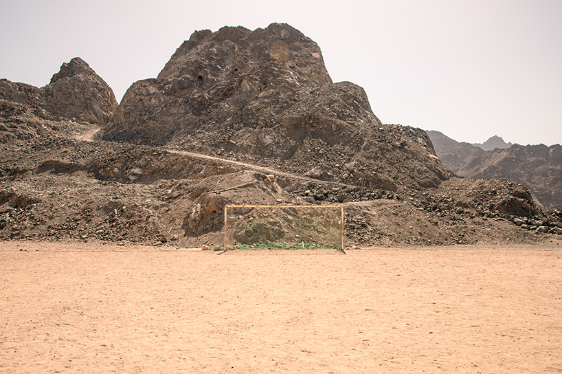 manuel álvarez diestro turns football goalposts into architectural observation frames