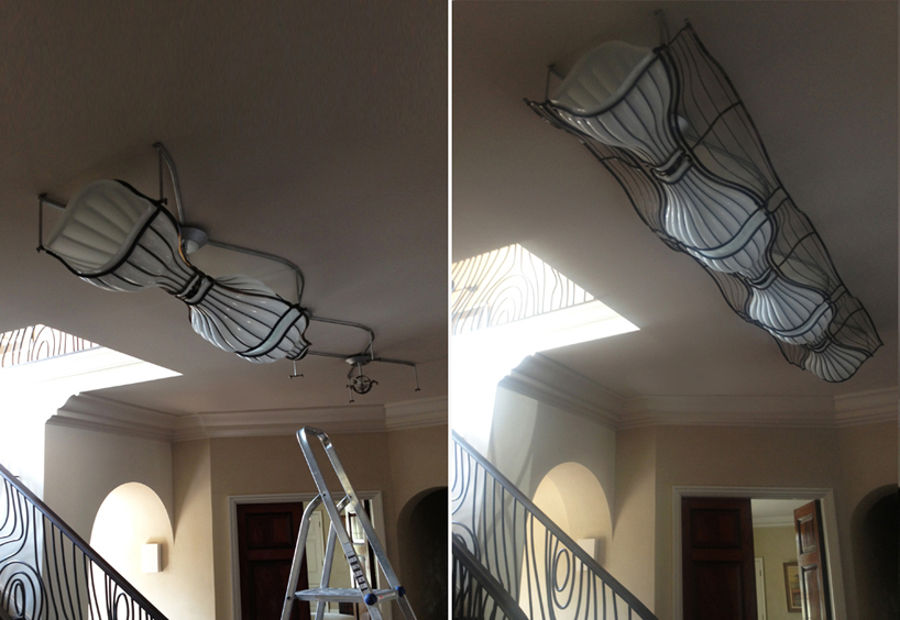 rhythm plafoniera - a suspended flowing light by i m lab