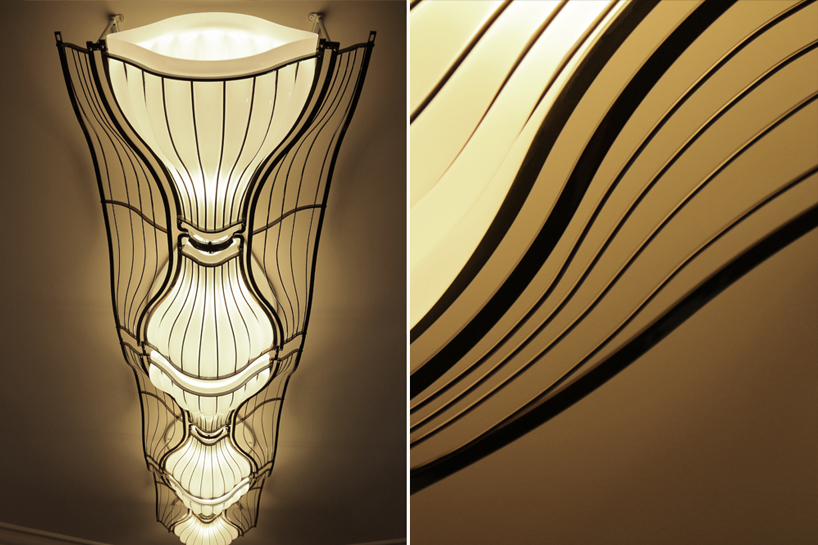 rhythm plafoniera - a suspended flowing light by i m lab