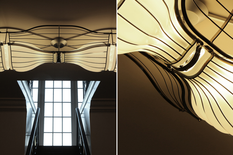 rhythm plafoniera - a suspended flowing light by i m lab