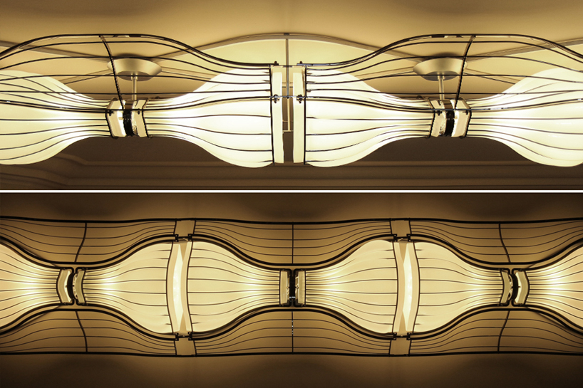 rhythm plafoniera - a suspended flowing light by i m lab