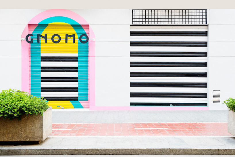 masquespacio paints valencia lifestyle store with block colors + bold lines