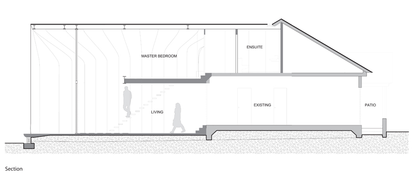 enter projects forms accordian-like extension for australian residence