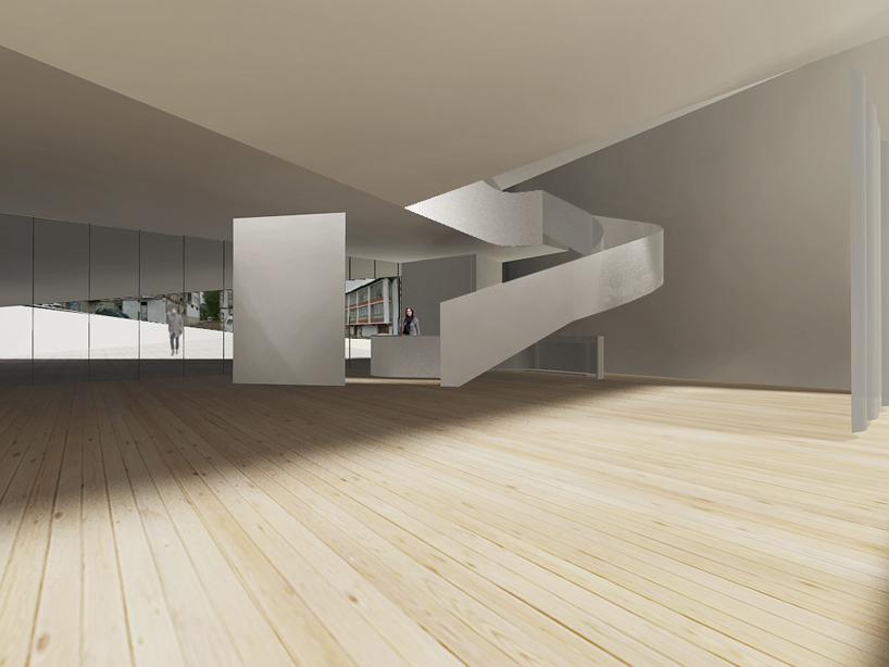 reinosa sociocultural center blends groundscape in spain