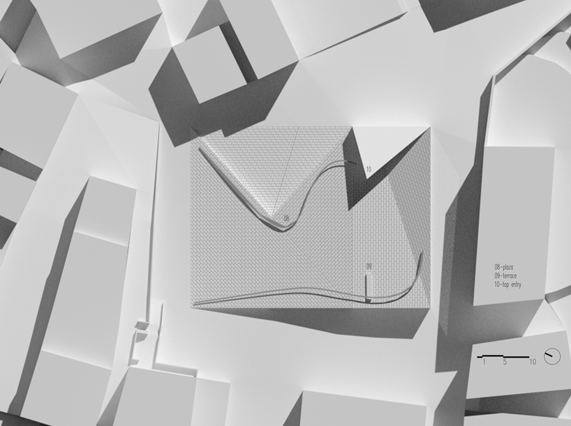 reinosa sociocultural center blends groundscape in spain