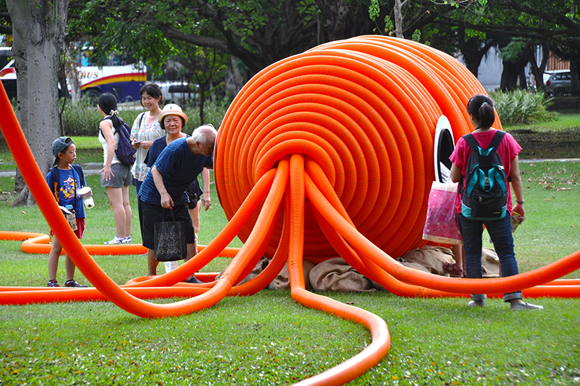 kraki the giant squid sprawls its lengthy tentacles at the 2017 taipei public arts festival