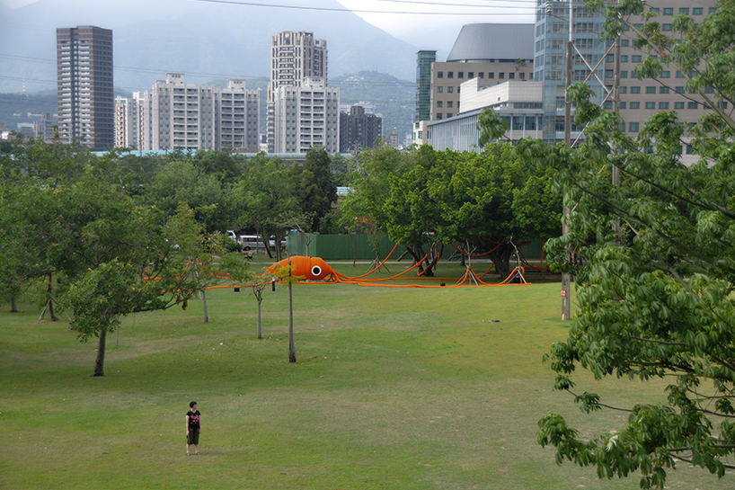 kraki the giant squid sprawls its lengthy tentacles at the 2017 taipei public arts festival