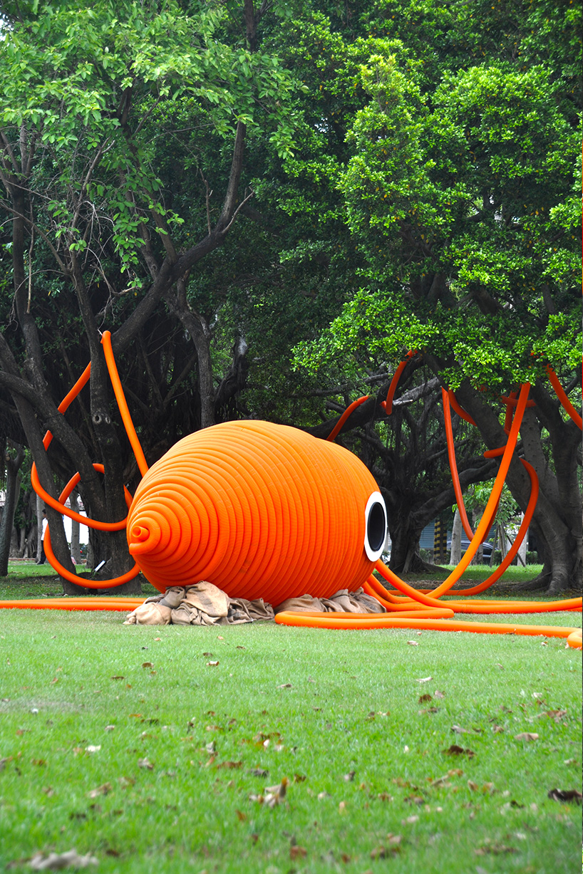 kraki the giant squid sprawls its lengthy tentacles at the 2017 taipei public arts festival