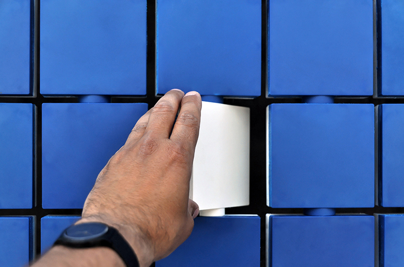 flip-it by moradavaga is an interactive pixel-like mural for portuguese street theatre festival