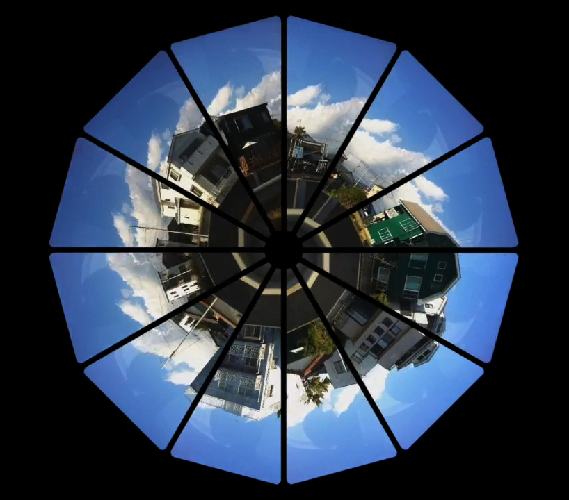 kaleidoclock interactive video installation and iPhone app by florian baron