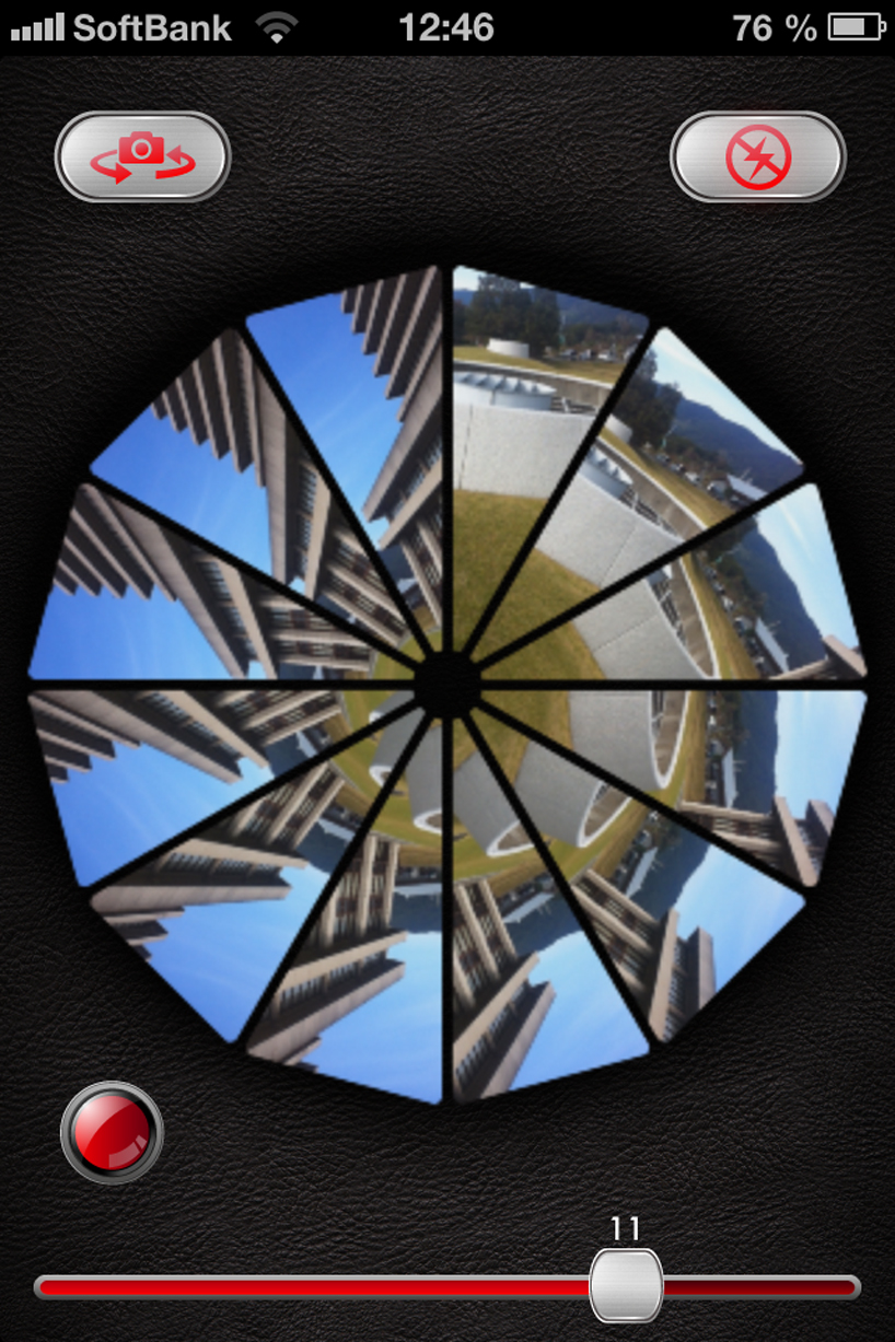 kaleidoclock interactive video installation and iPhone app by florian baron