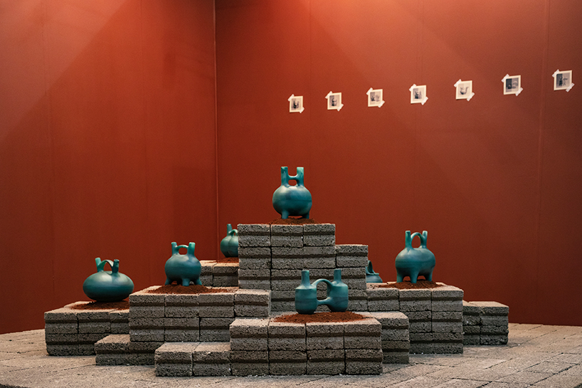 turquoise resin reimagines peruvian clay whistling vessels for vic&uacute;s collection