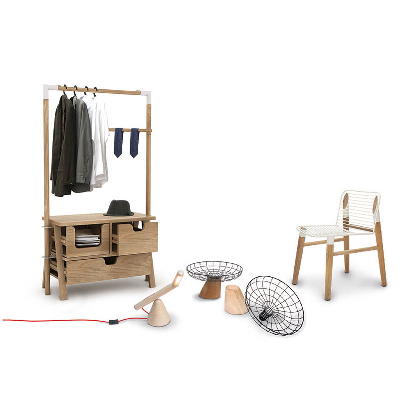 cutting edge chair and leaning fruit bowl by studio 248