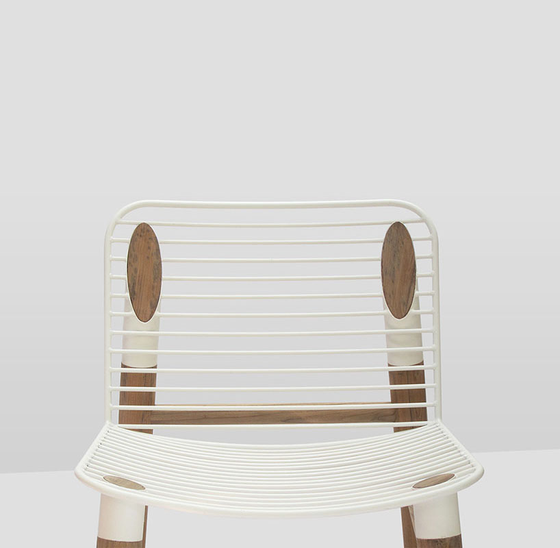 cutting edge chair and leaning fruit bowl by studio 248