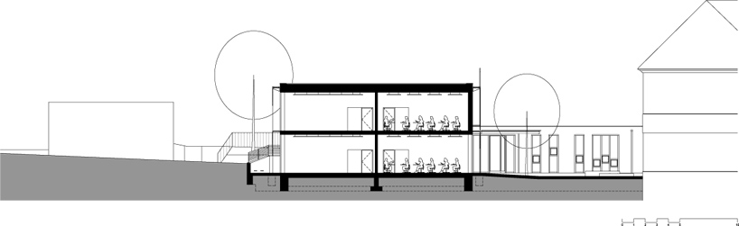 mid century elementary school addition in czech republic