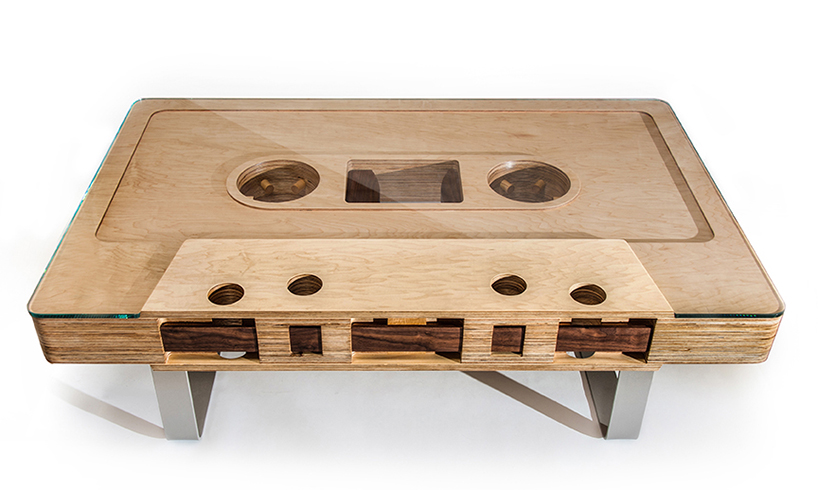 mixtape cassette table by jeff skierka