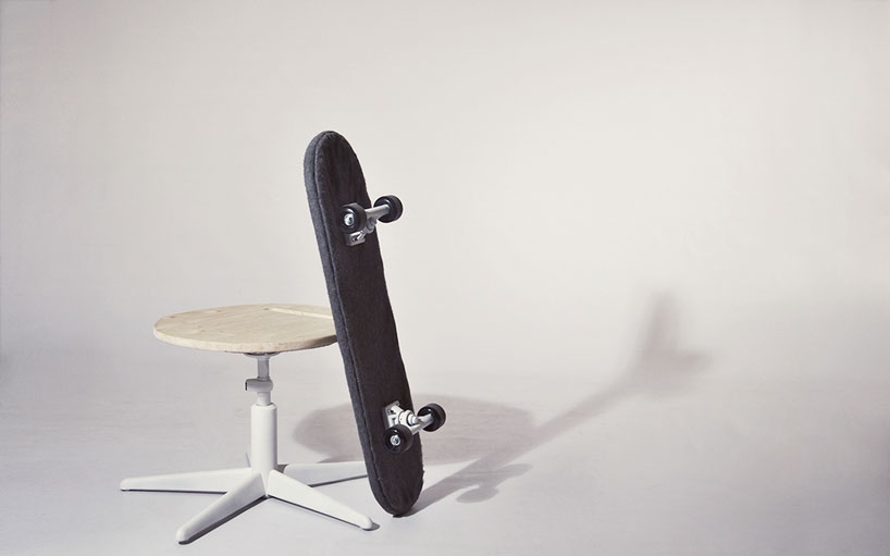 skateboarding and workplace seating combined in mobilité