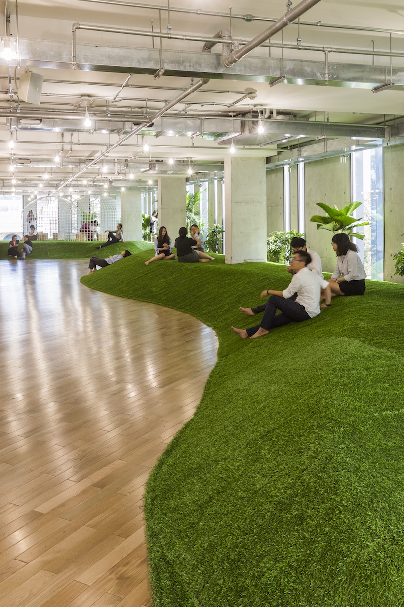 green office space by 07beach simulates park to promote productivity