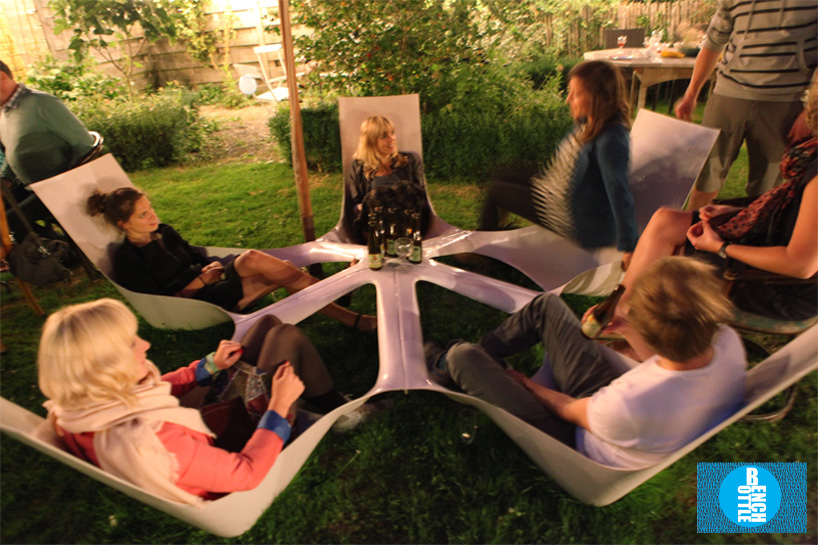 bottlebench social garden furniture by maarten pauwelyn